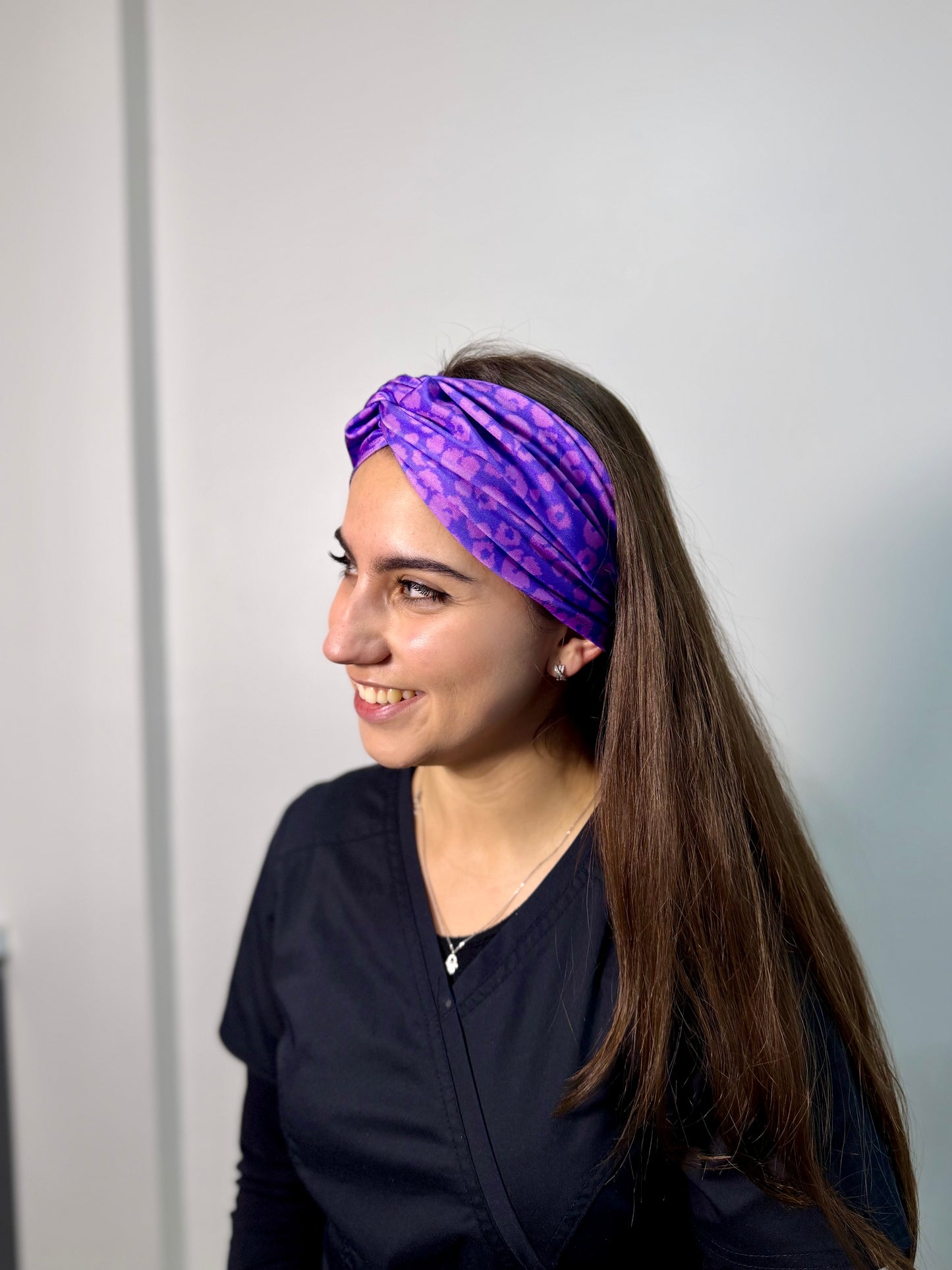 Turbante morado print