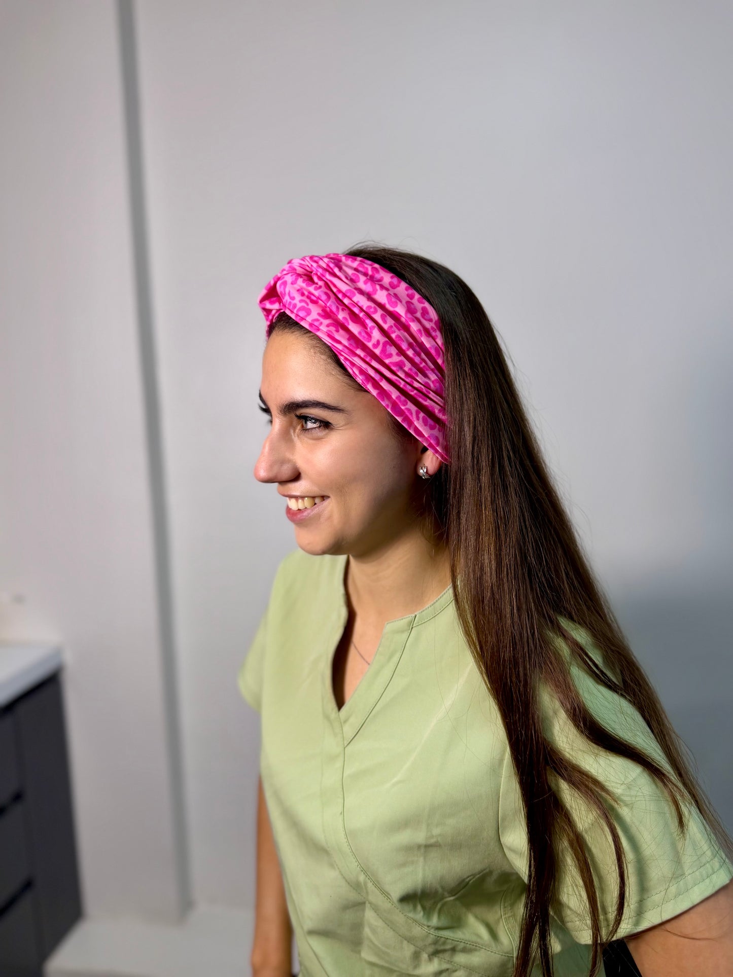 Turbante print fucsia