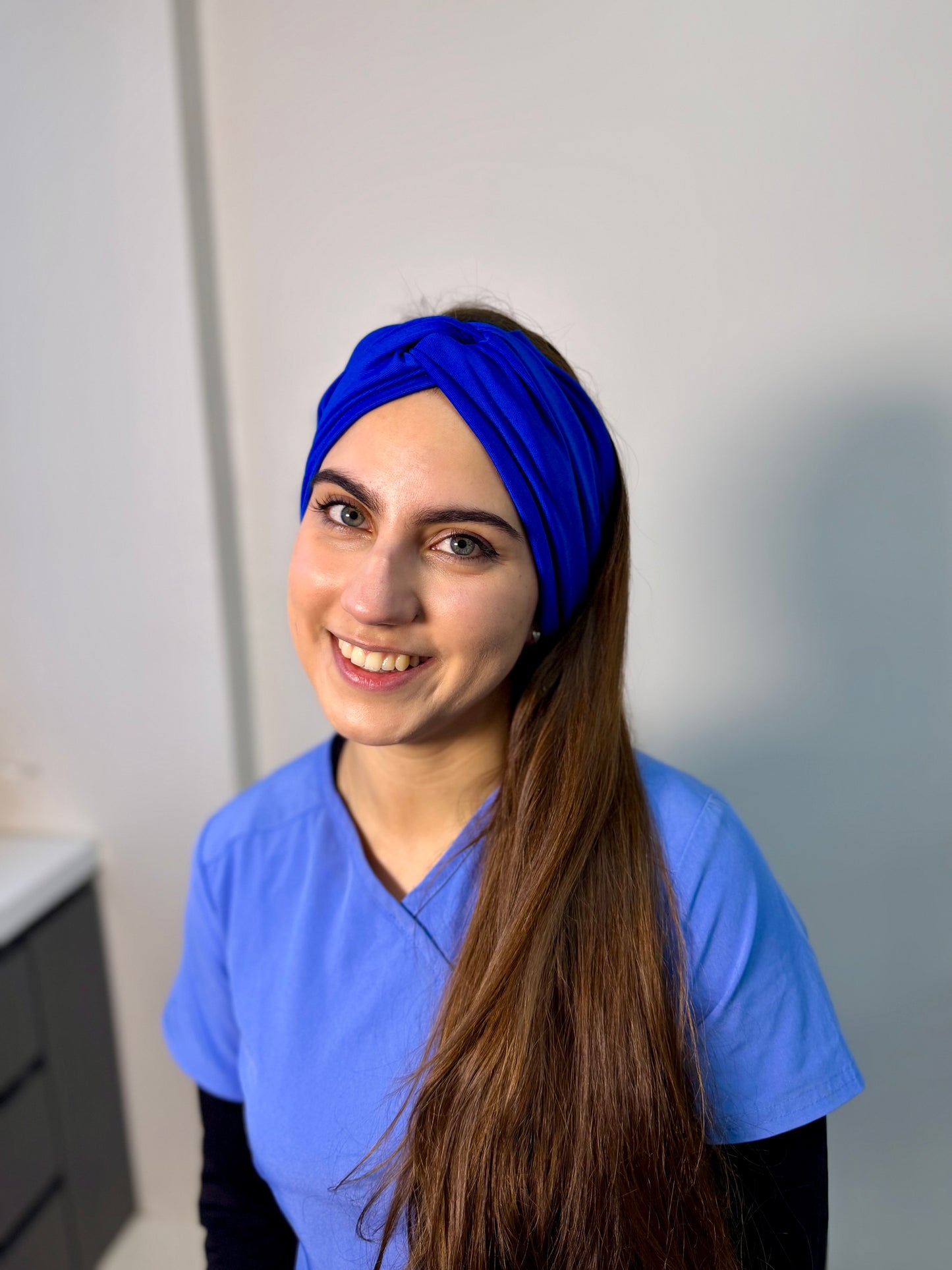 Turbante azul rey