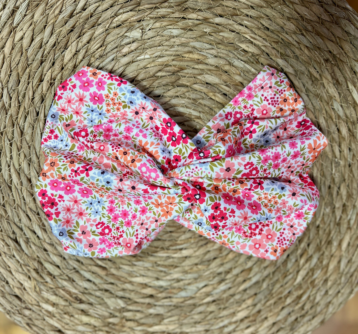 Turbante rosado flores