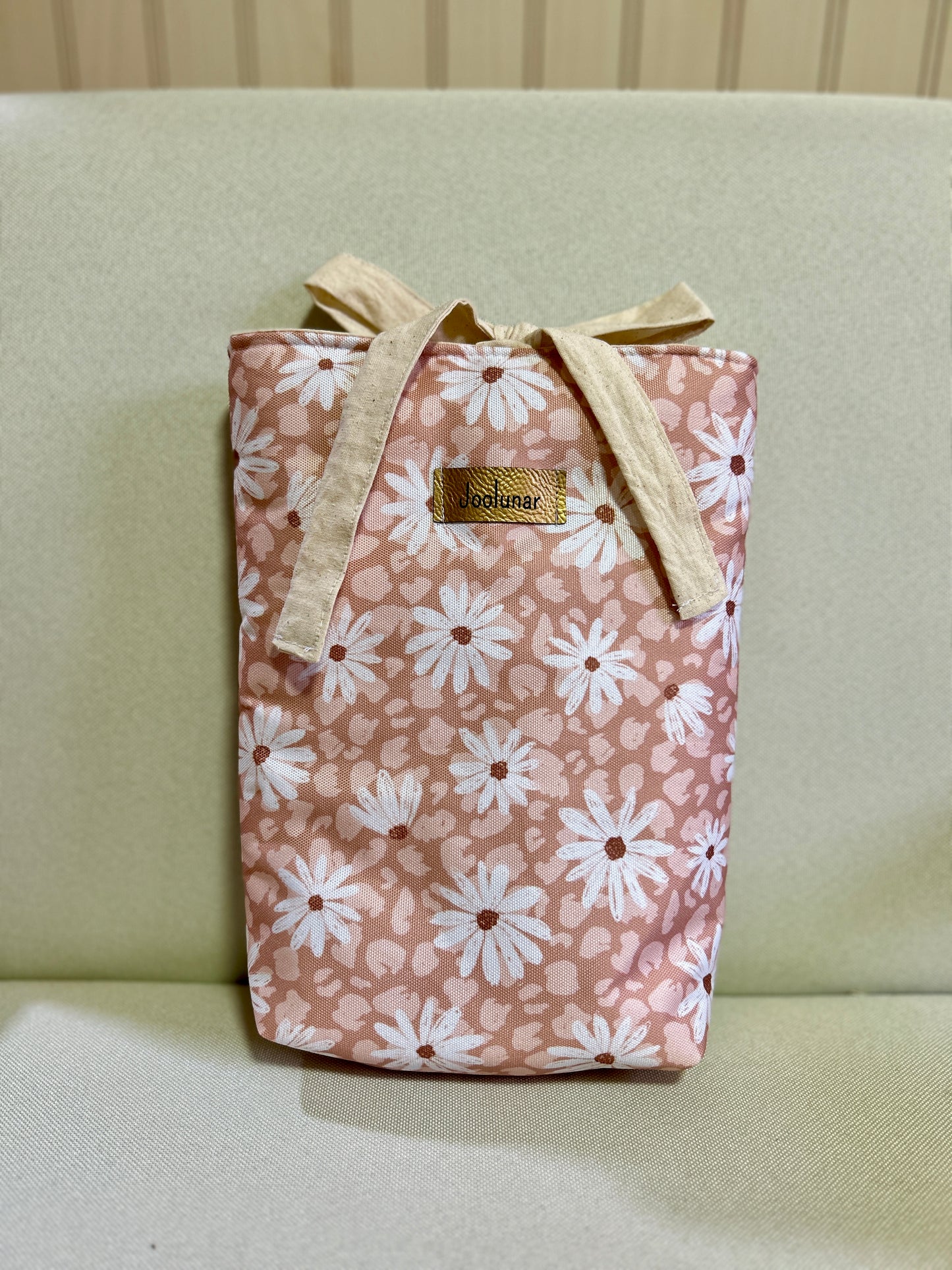 Funda libro beige flores