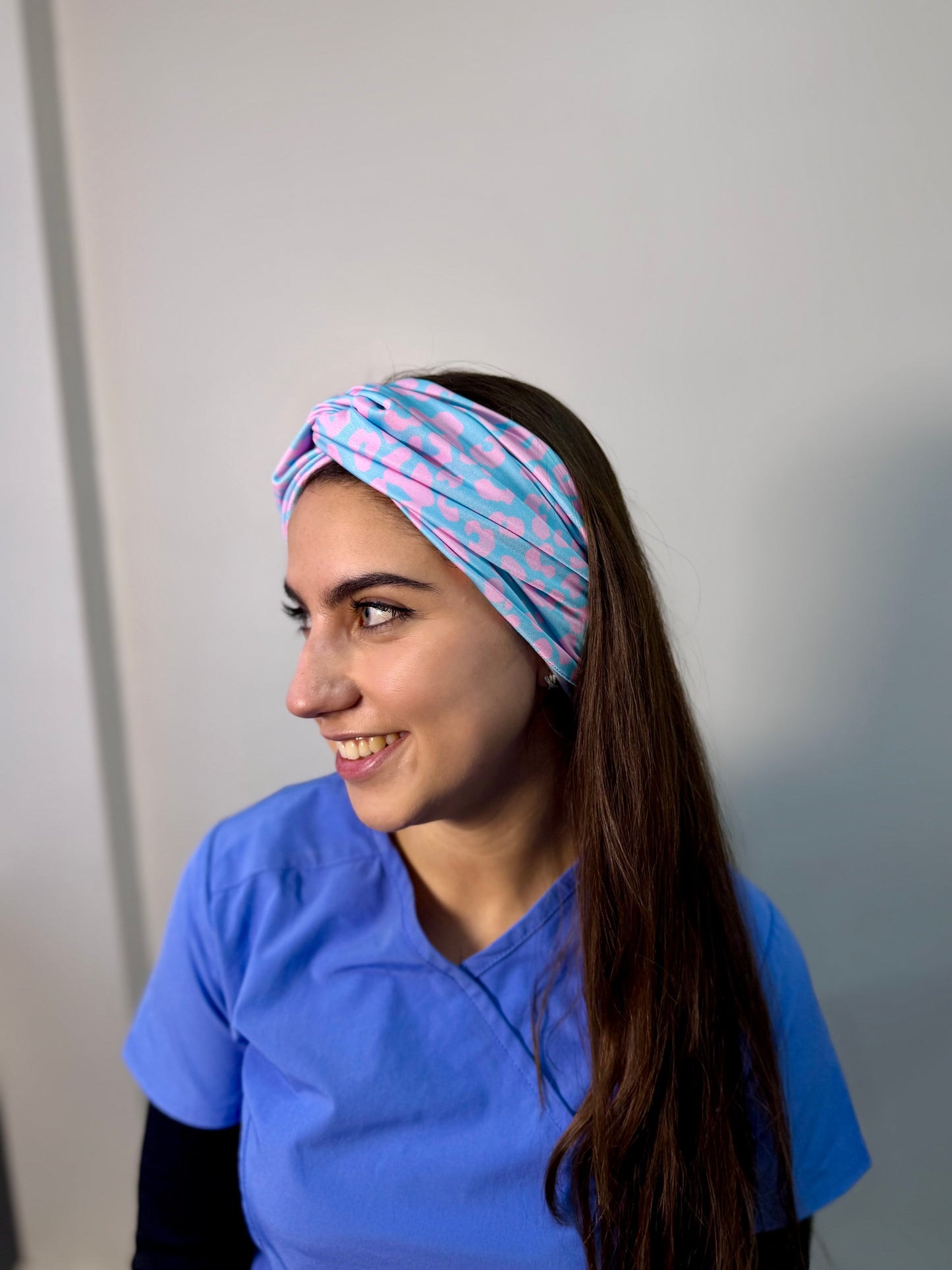 Turbante celeste print