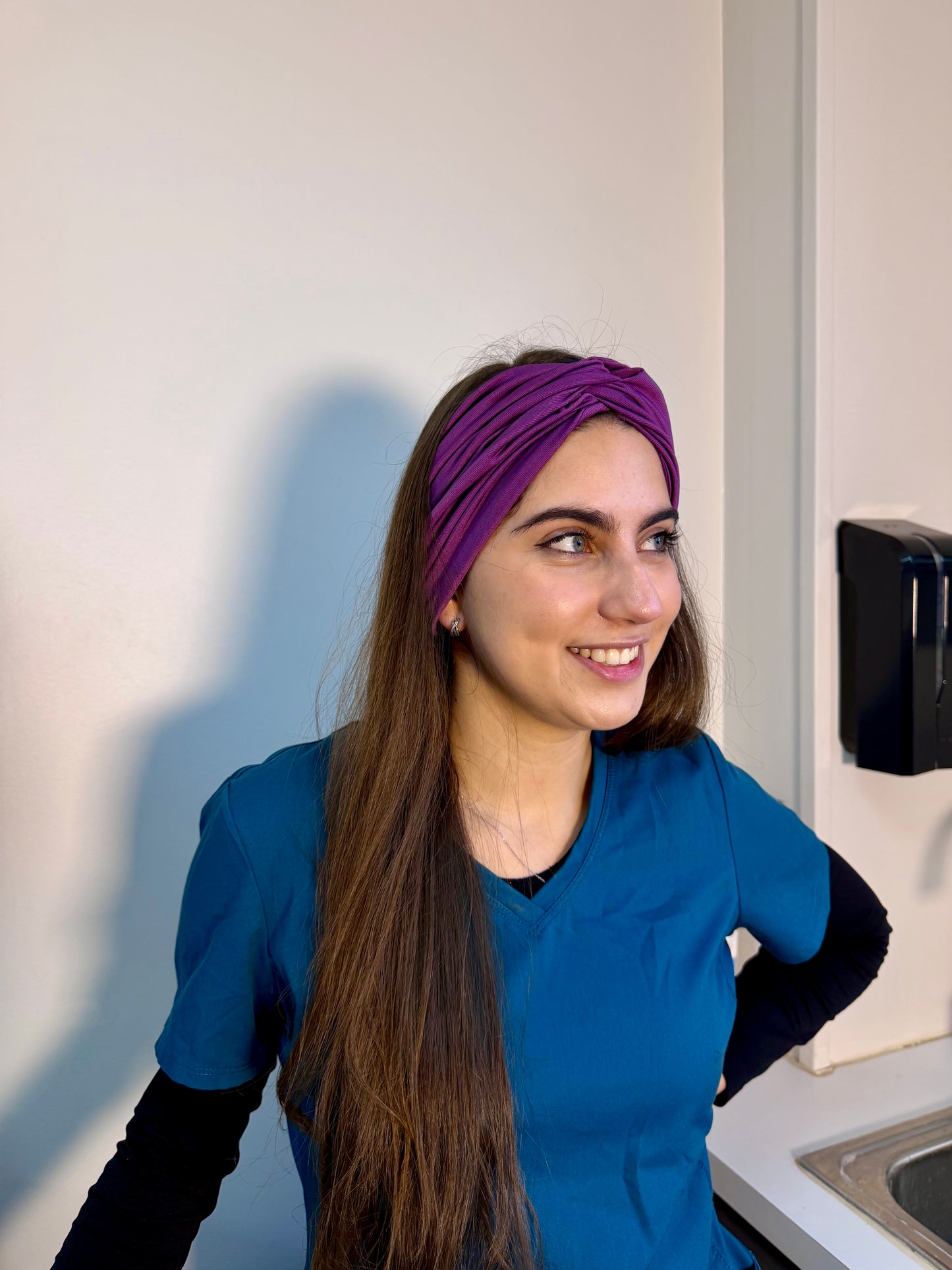 Turbante morado liso