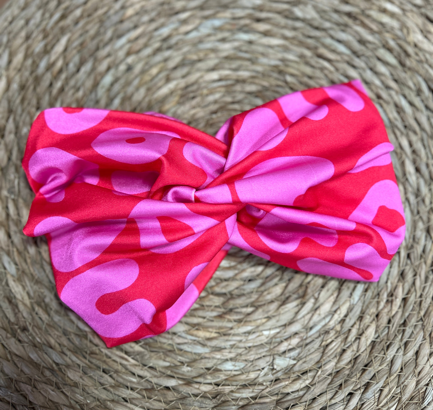 Turbante rojo/fucsia