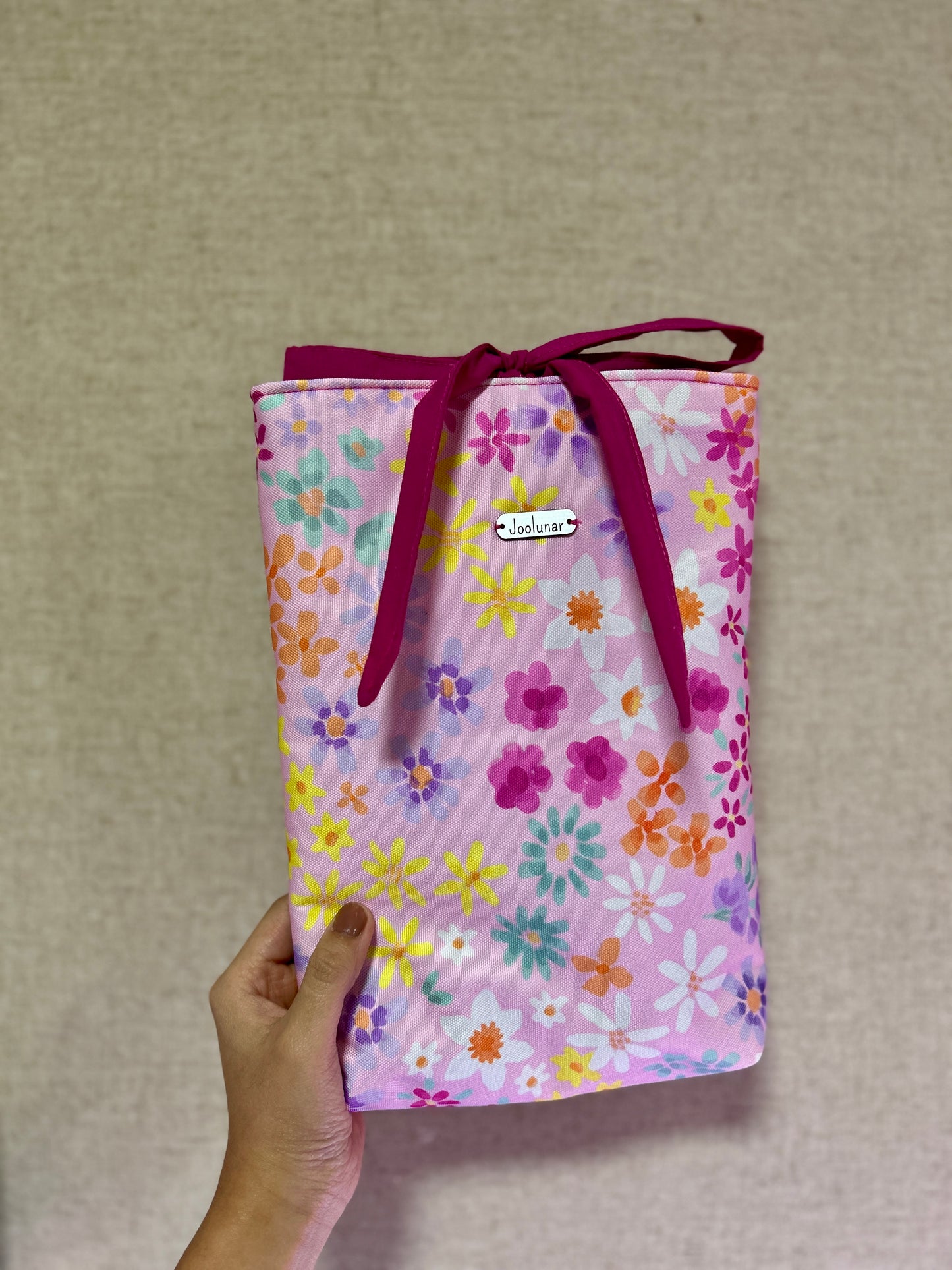 Funda Libro rosada flores