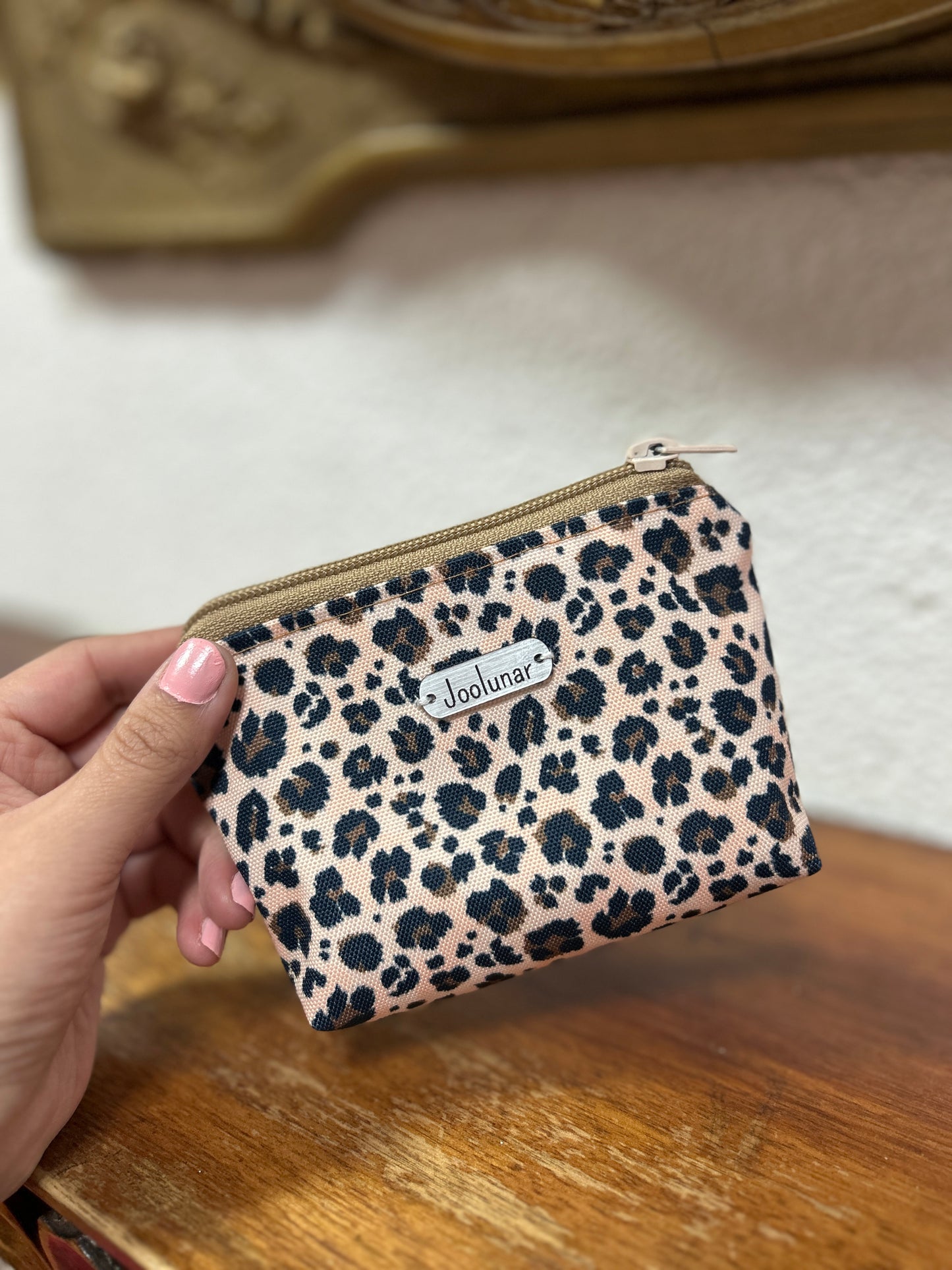 Monedero beige print