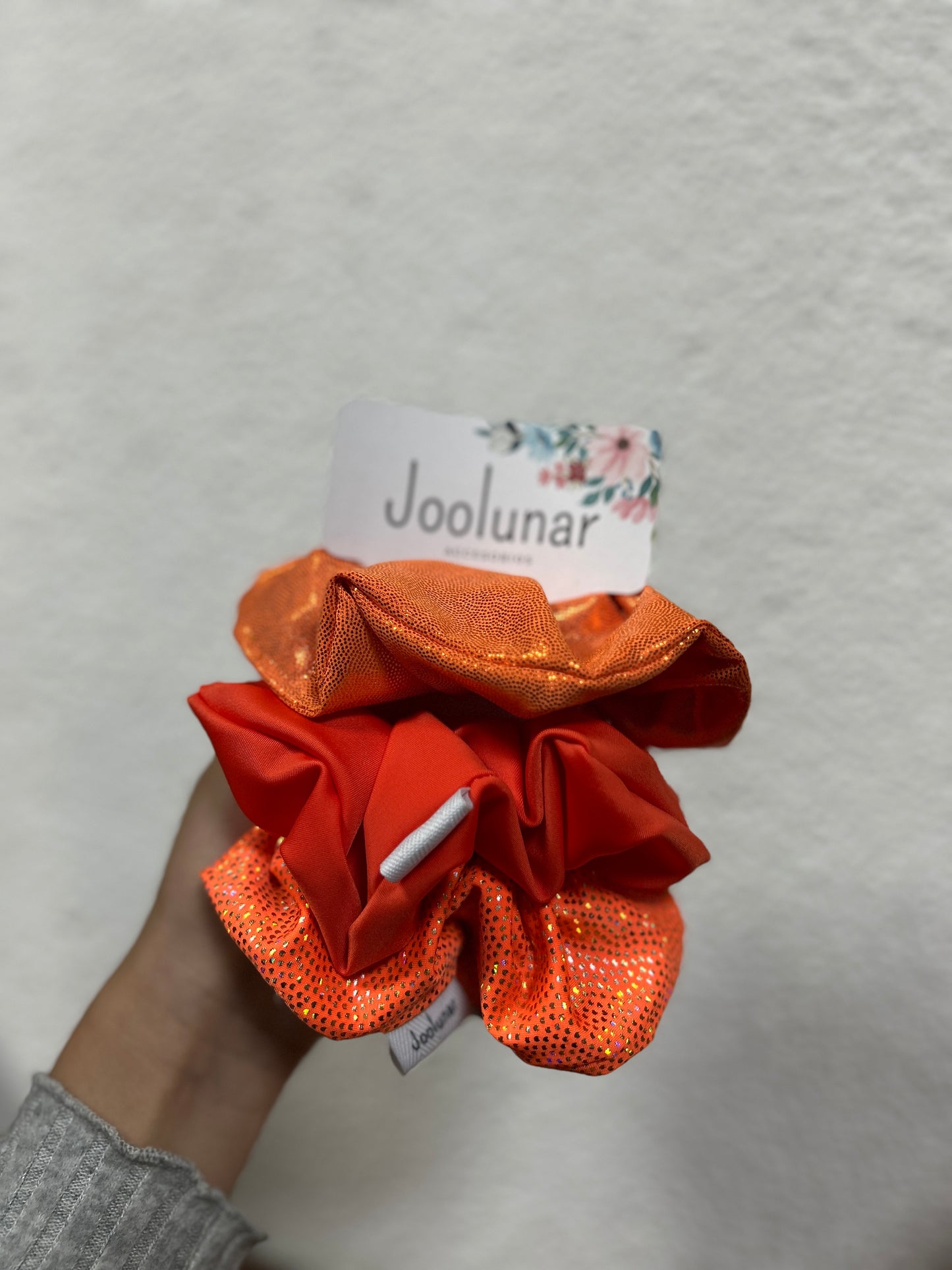 Pack scrunchie naranjo