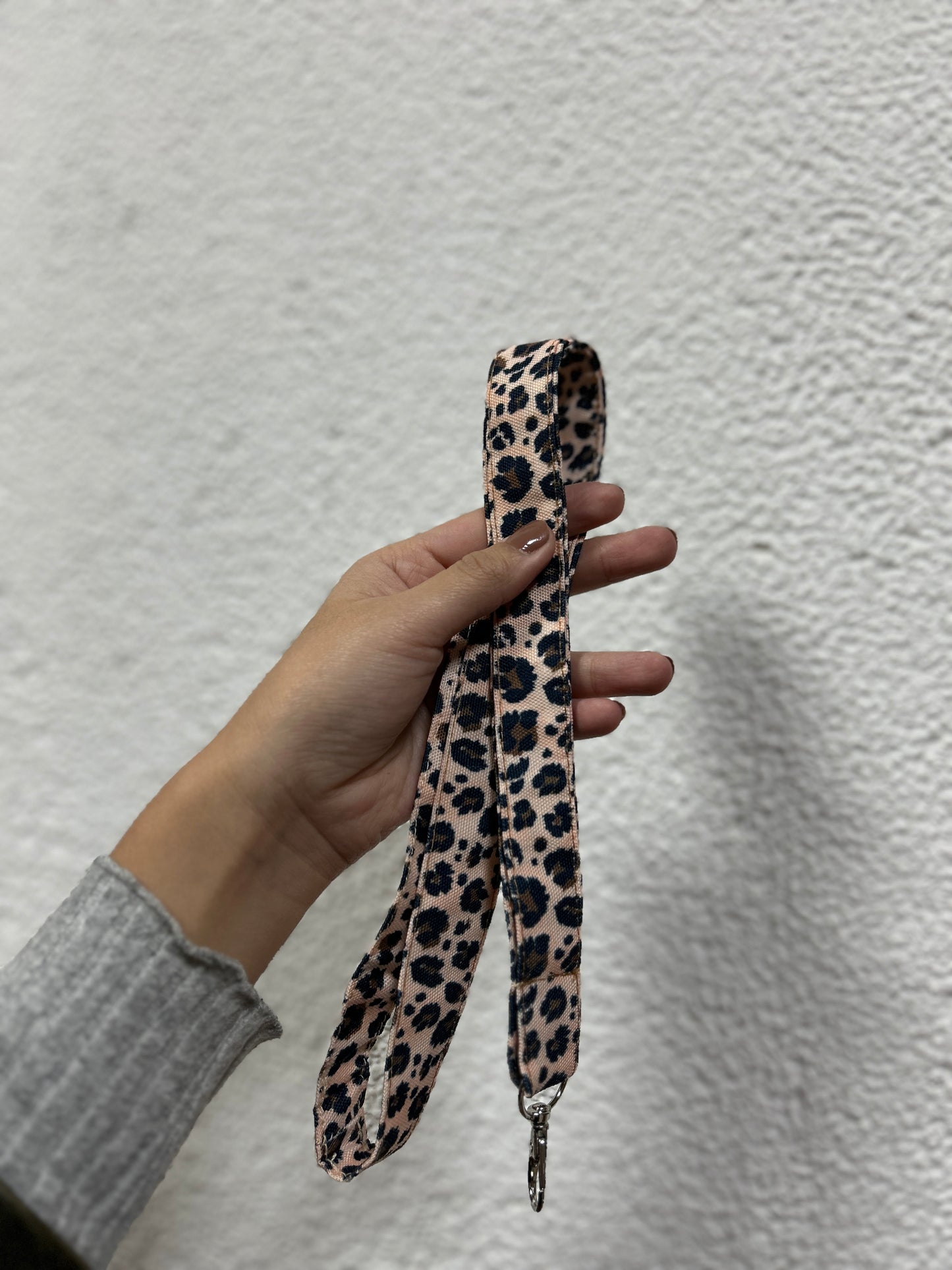 Landyard animalprint beige
