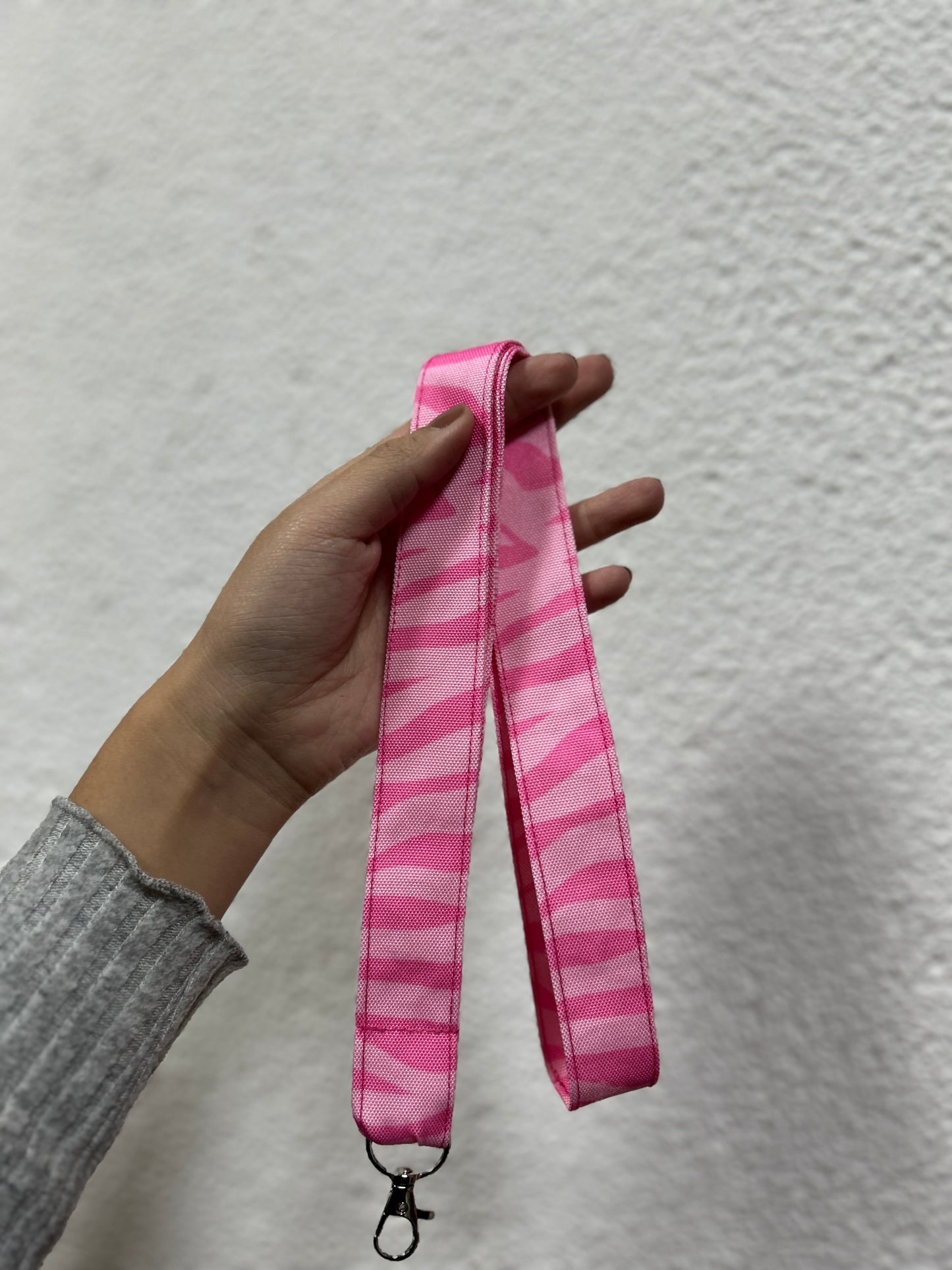 Landyard cebra rosado