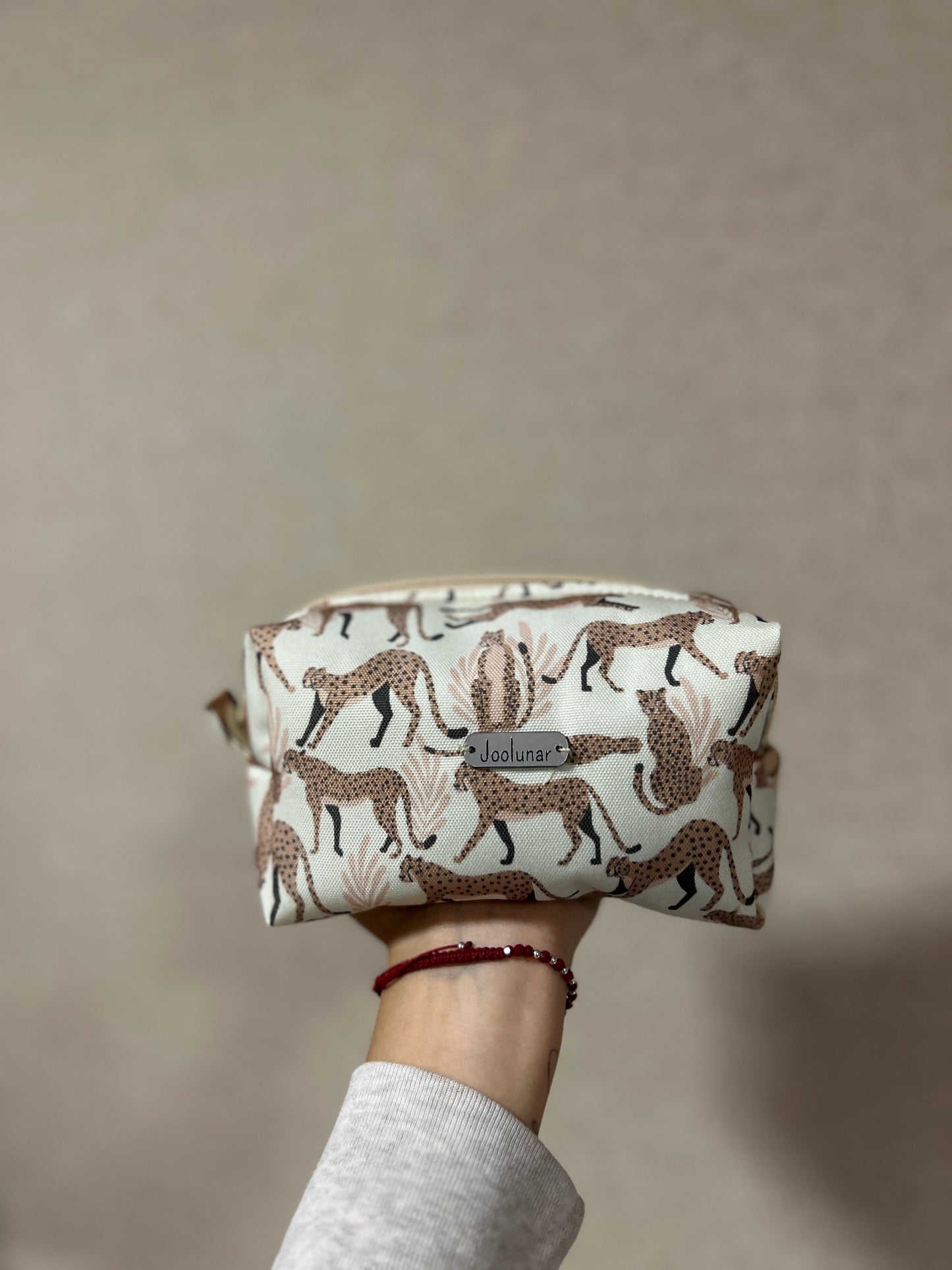 Neceser leopardo beige