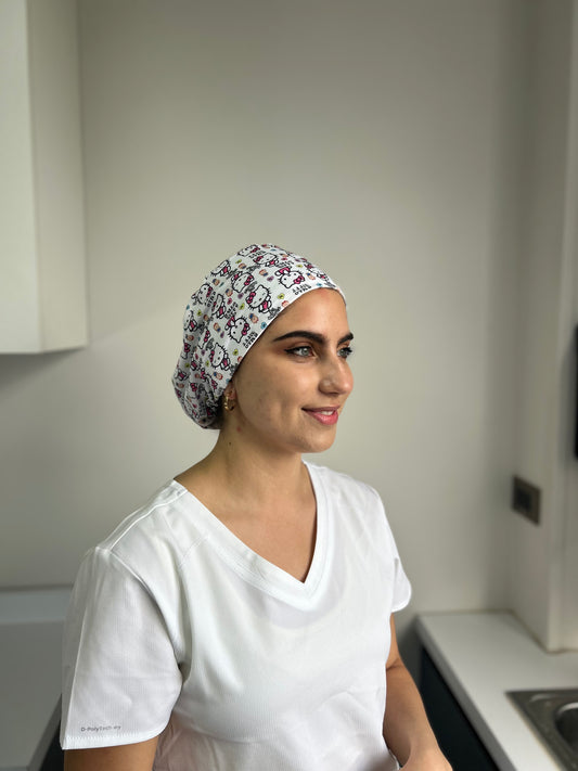 Cofia blanca hello Kitty