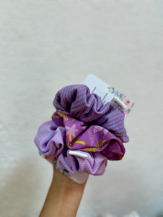 Pack 3 scrunchies lila