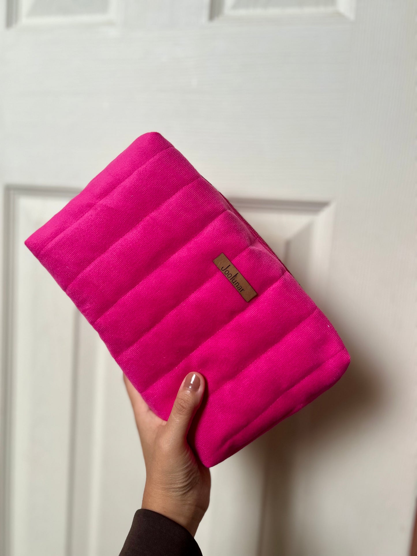 Neceser fucsia acolchado