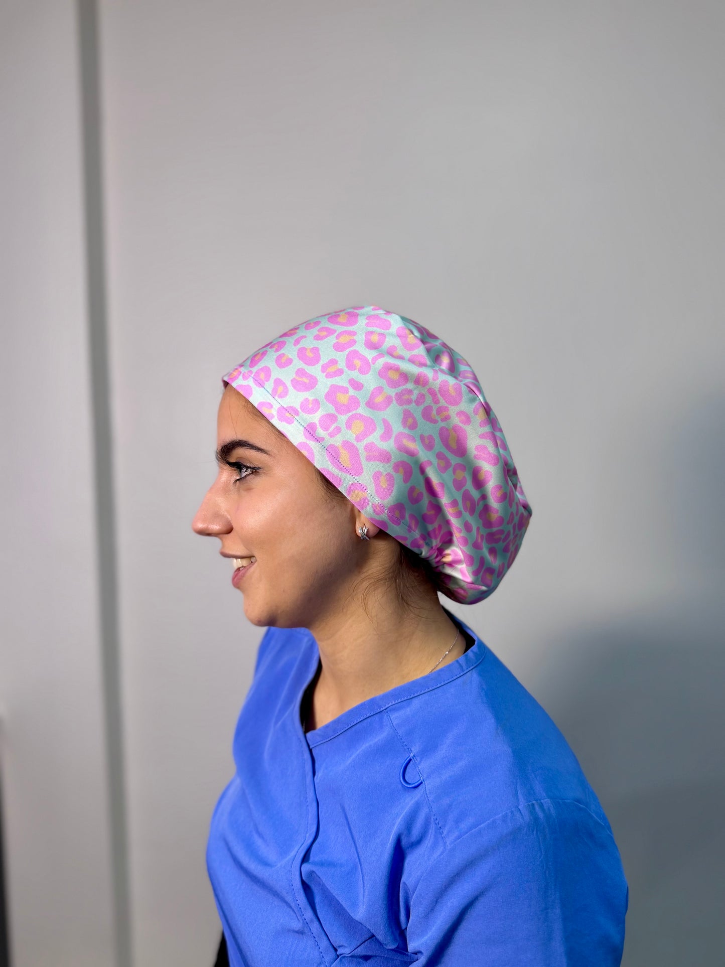 Cofia print rosado 1