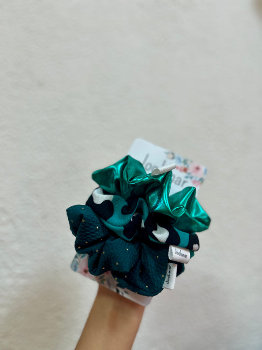 Pack Scrunchie verde 3 unidades