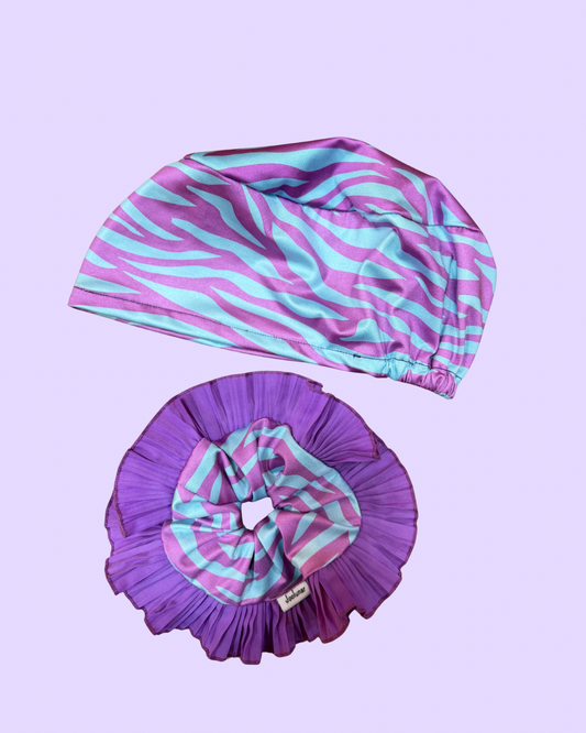 Conjunto violeta cebra
