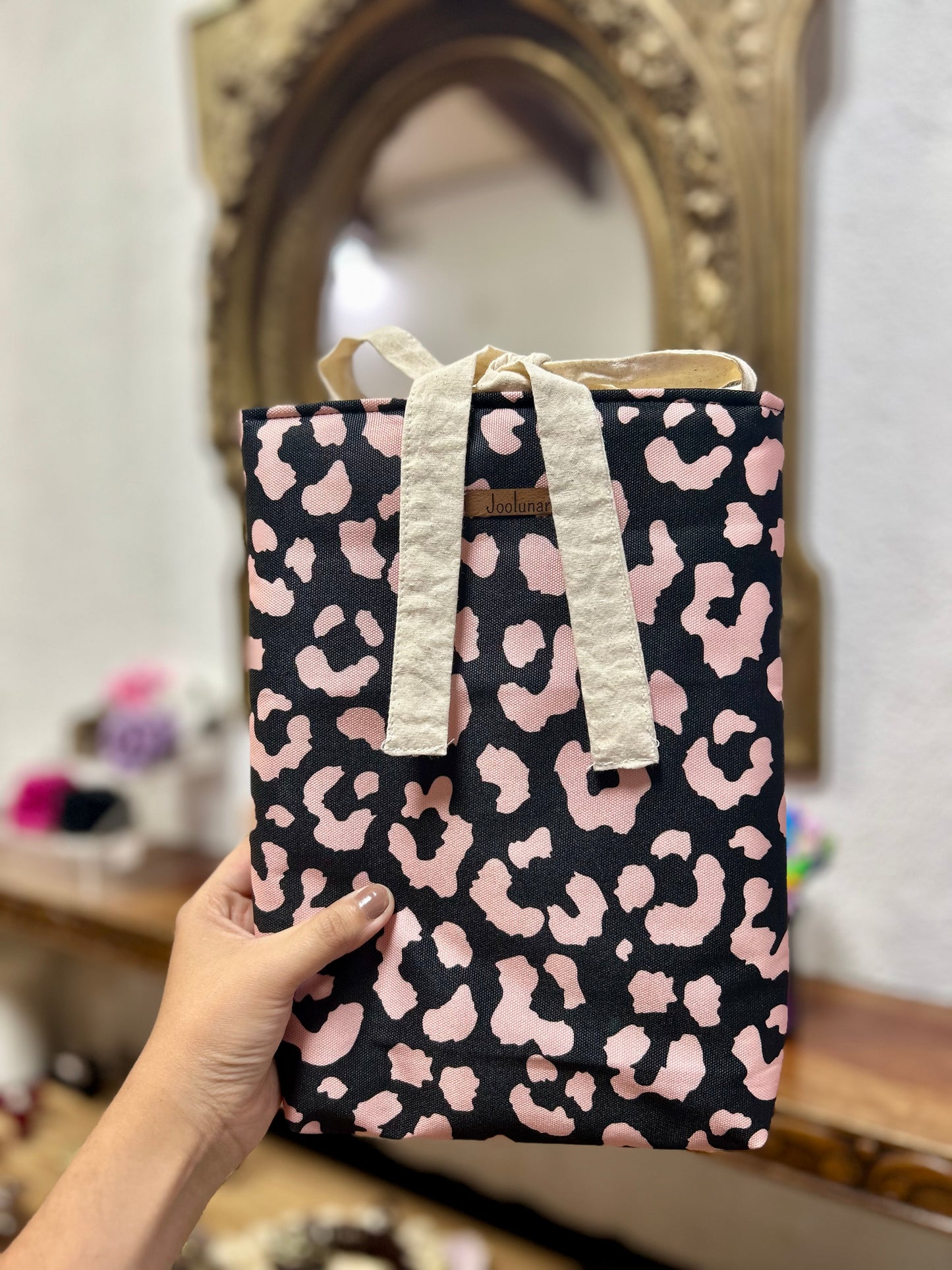 Funda libro print rosa /negro