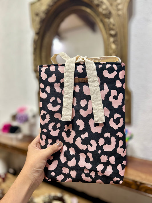 Funda libro print rosa /negro