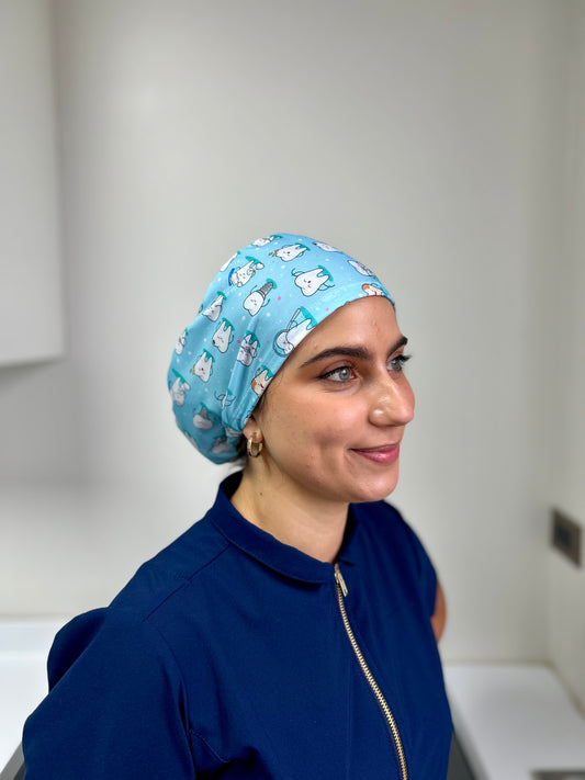 Cofia dientes celeste