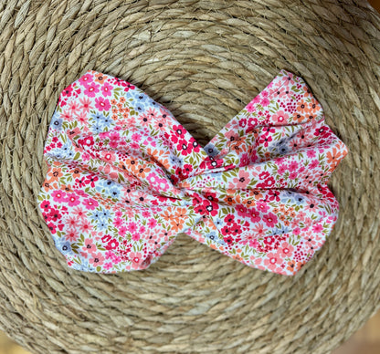 Turbante rosado flores