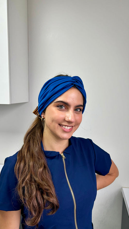 Turbante azul esmeralda