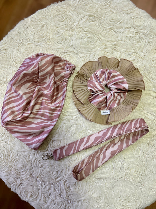 Conjunto beige cebra
