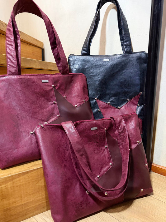 Tote burdeo estrella tachas