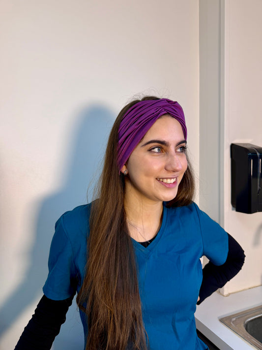 Turbante morado liso