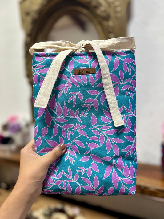 Funda libro hojas