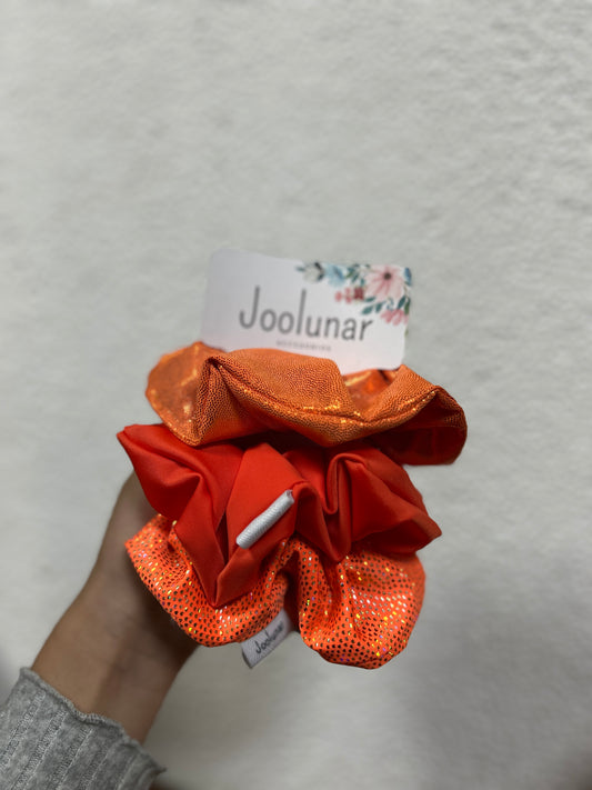 Pack scrunchie naranjo