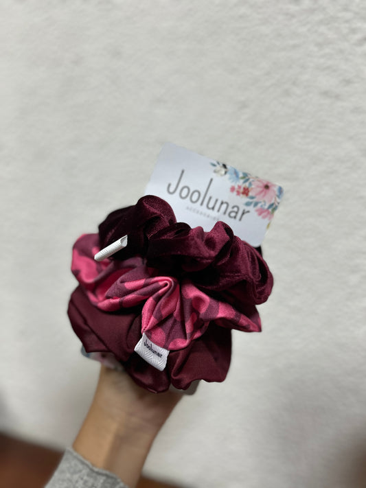 Pack scrunchie burdeo
