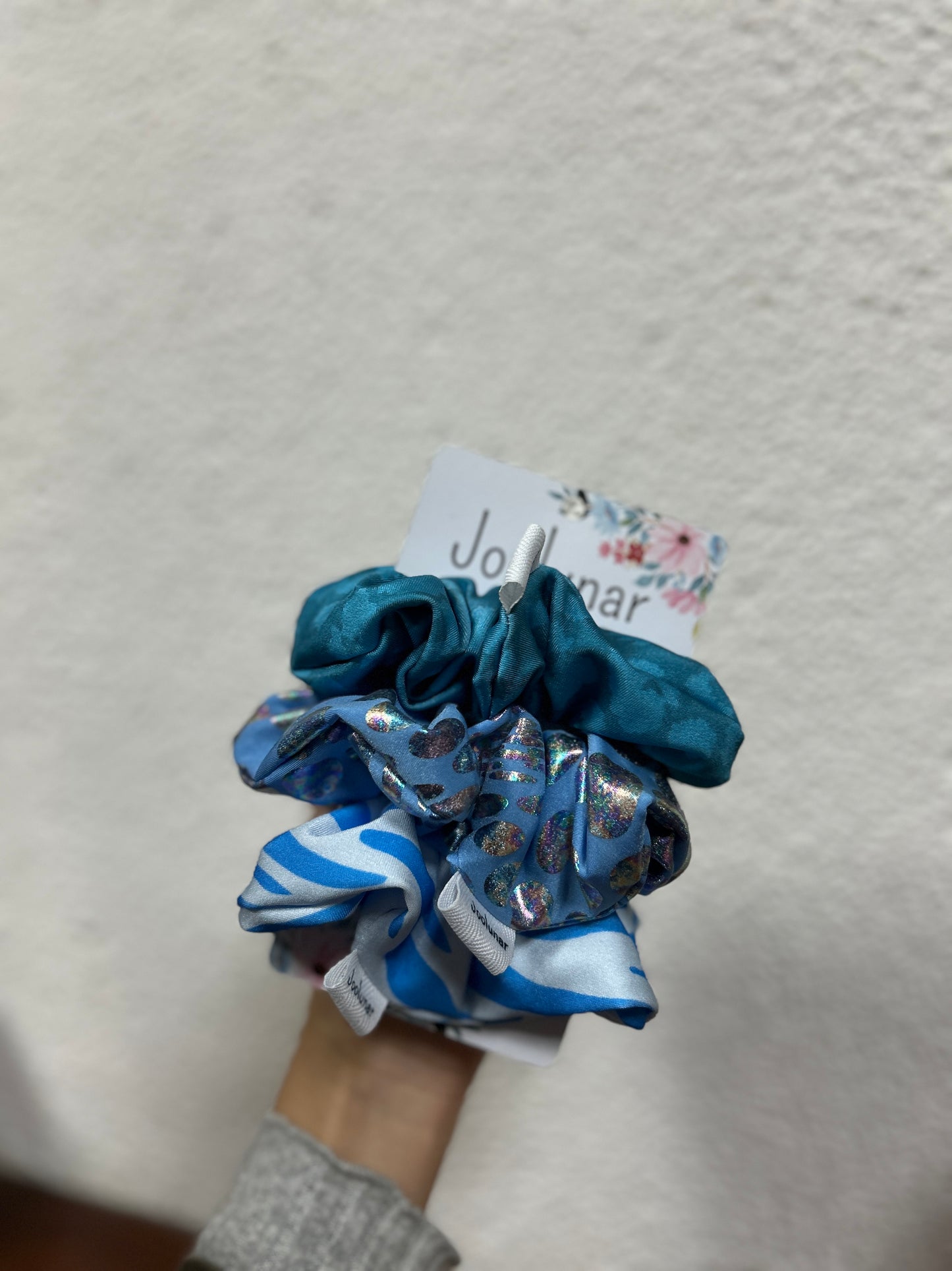 Pack scrunchie celeste