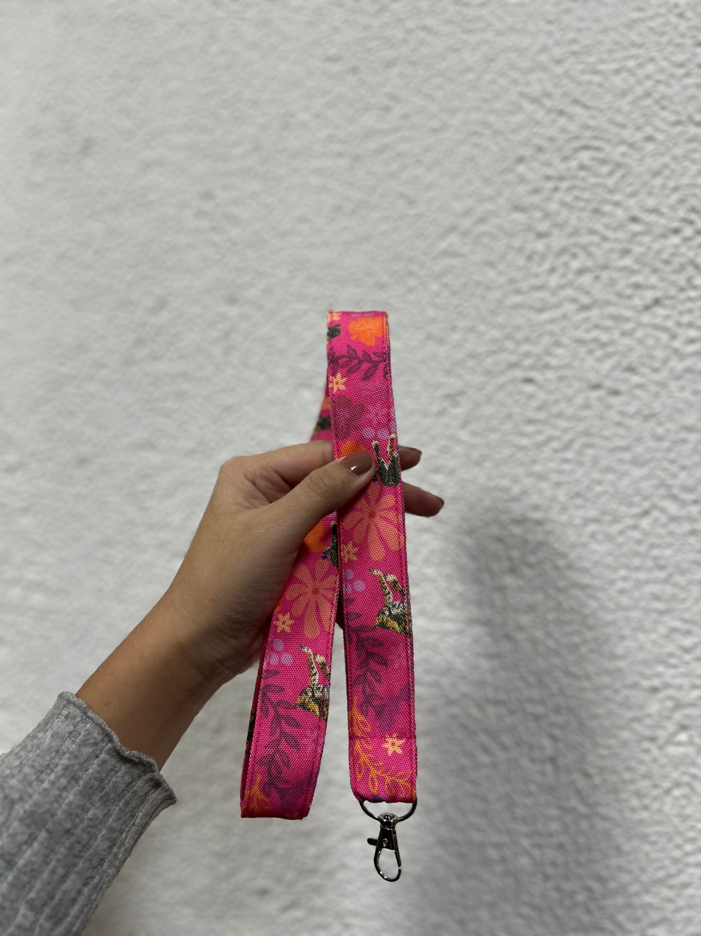 Landyard fucsia leopardo